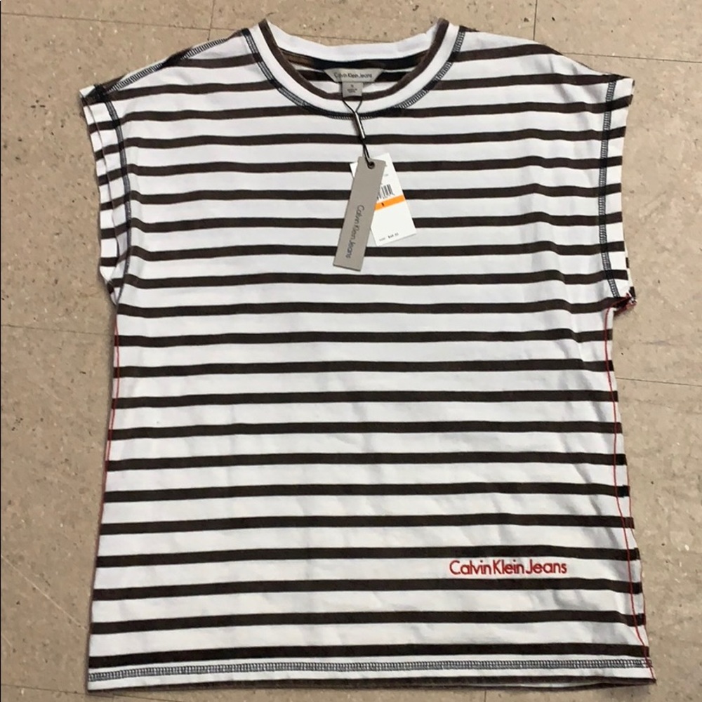 NWT Calvin Kline Striped Tee
